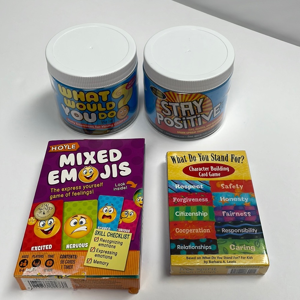 Card Game Character building, Mixed Emojies Card Game, Cards in a Jar